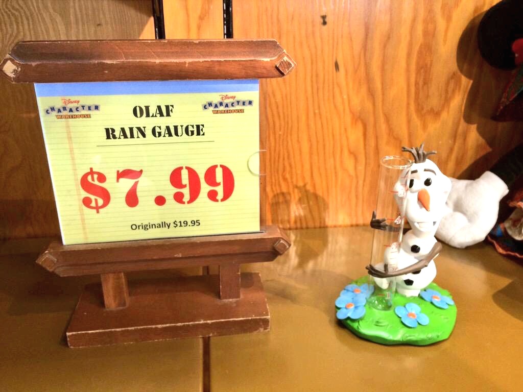 New Disney Parks Epcot Flower & Garden Festival Olaf Rain Gauge Figurine Statue 