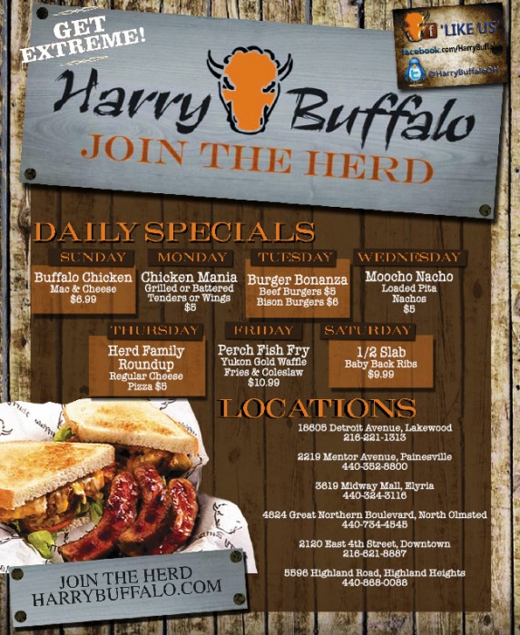 Harry Buffalo menu