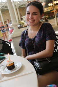 A cupcake on your birthday is a frequent Disney treat. 