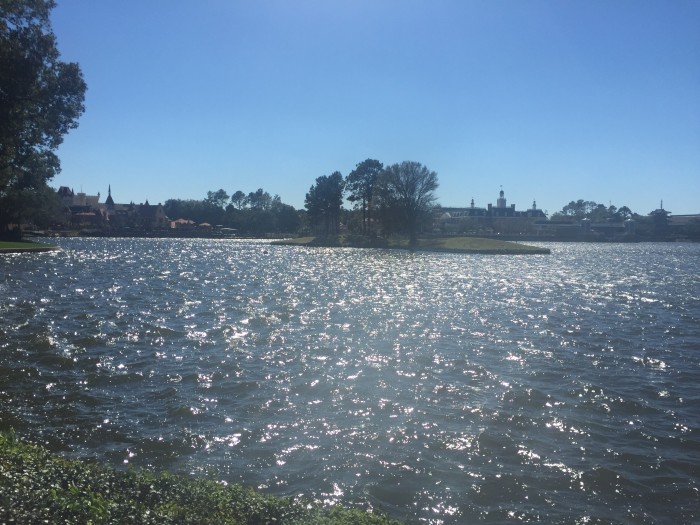 It was so windy, there were whitecap waves in World Showcase Lagoon.