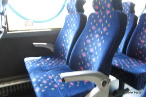 Typical ME bus seating. 