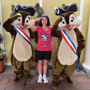 Meeting Chip and Dale at Epcot on July 4th