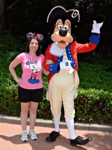 Meeting Goofy at Epcot on July 4th