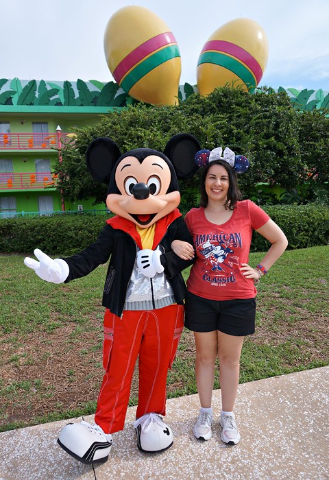 Meeting Mickey at All Star Music on July 4th
