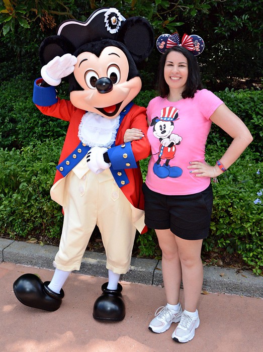 Meeting Mickey at Epcot on July 4th