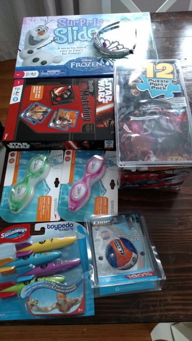 Toys for the gift bags