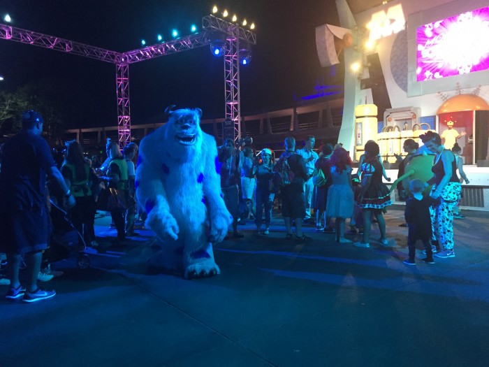Character dance parties are a great way to see characters without waiting in line.