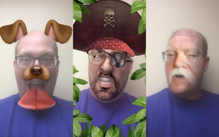 Me as a dog, me as a pirate, and me as Wilford Brimley.