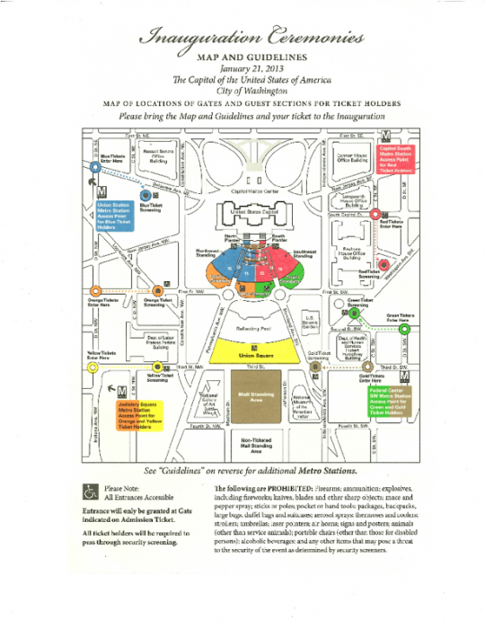 Map of 2013 Inauguration