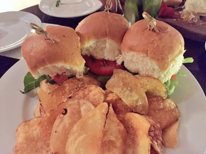 Lots of carbs on this plate of Bison sliders