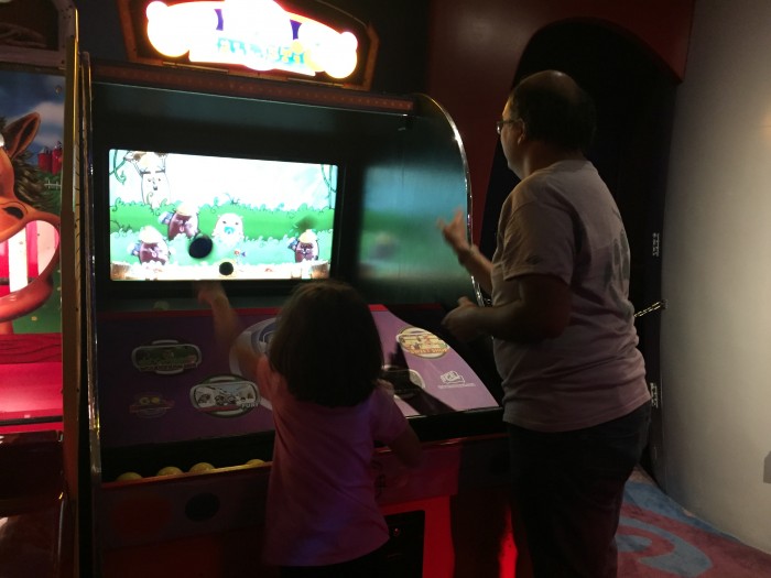 Only at DisneyQuest is a game where you throw plastic balls as hard as you can at the TV screen. No, seriously, this is something you ONLY do at DisneyQuest. 