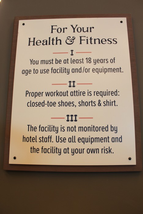 Fitness Center Rules