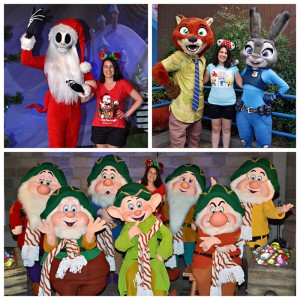 Jack Skellington, Nick & Judy, Seven Dwarfs at Mickey's Very Merry Christmas Party