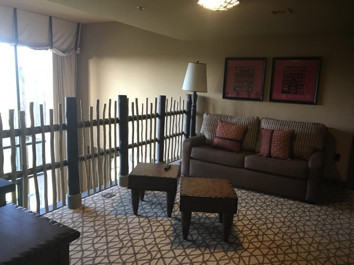 disney vacation club members enjoy living space at animal kingdom lodge