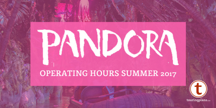 Pandora World of Avatar operating hours at Disney's Animal Kingdom 