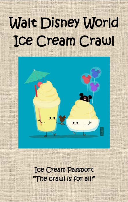 ice cream crawl passport cover